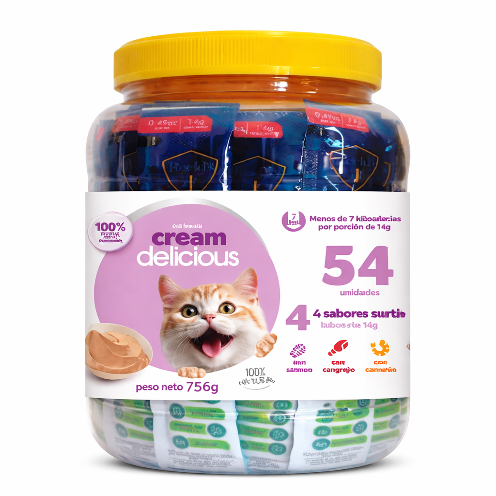 Cream Delicious Gatos 54 Unidades 756g