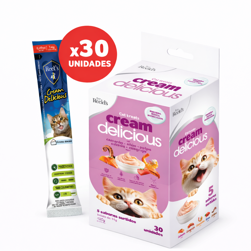 Cream Delicious Cat Treats Multipack 30 Unidades
