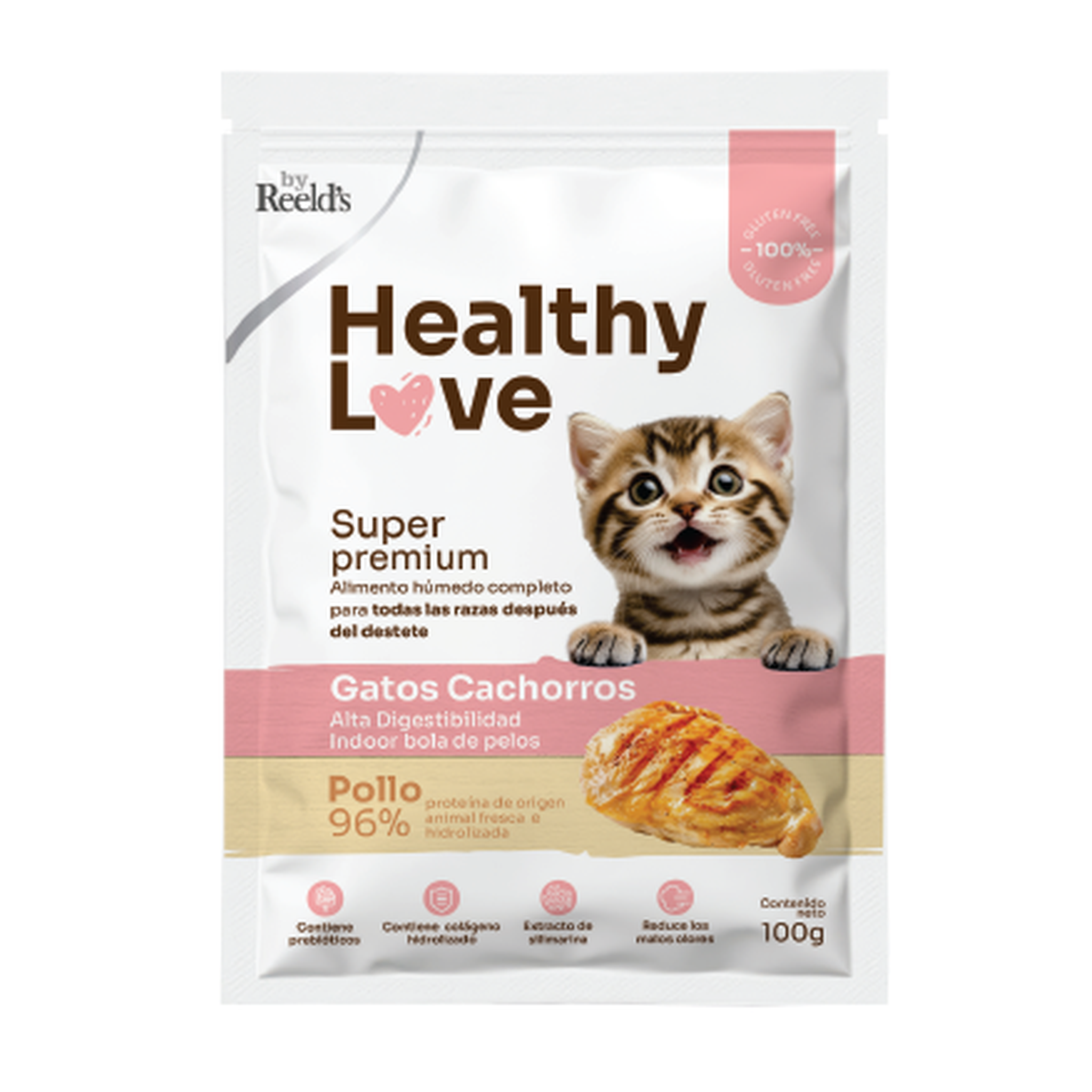 Healthy Love Gatos Cachorros Pollo 100g